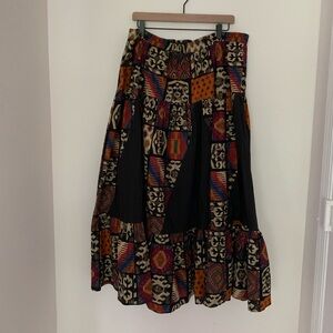 Vintage Rough Rider by Circle Skirt-Festival, Cowgirl Core, Boho Maxi Skirt
